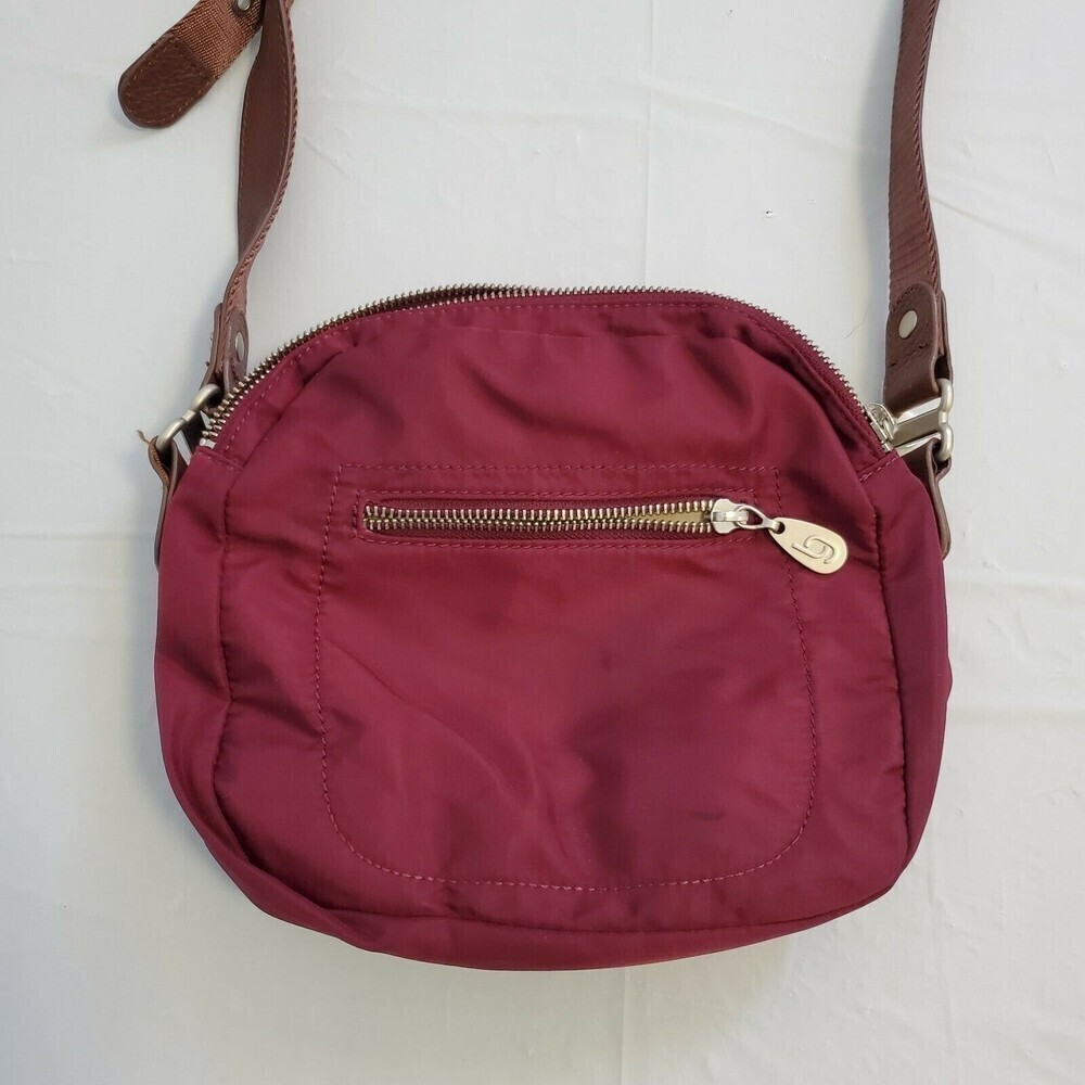 Baggallini Crossbody Pocket Bag Organizers Burgundy Maroon Very Good Pre-owned